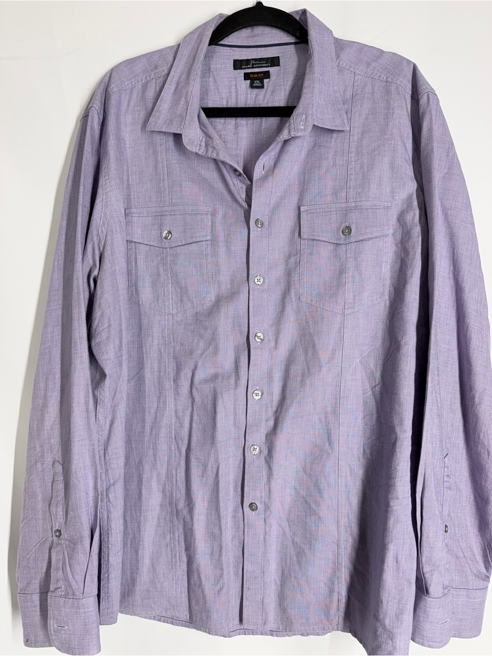 Marc Anthony Lavender Long-Sleeve Dress Shirt
